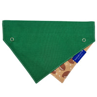 Football Dog Collar Bandana, Reversible and Two-Tone