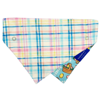 Basket Case Dog Collar Bandana, Reversible and Two-Tone