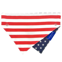 Patriotic Dog Collar Bandana, Reversible and Two-Tone