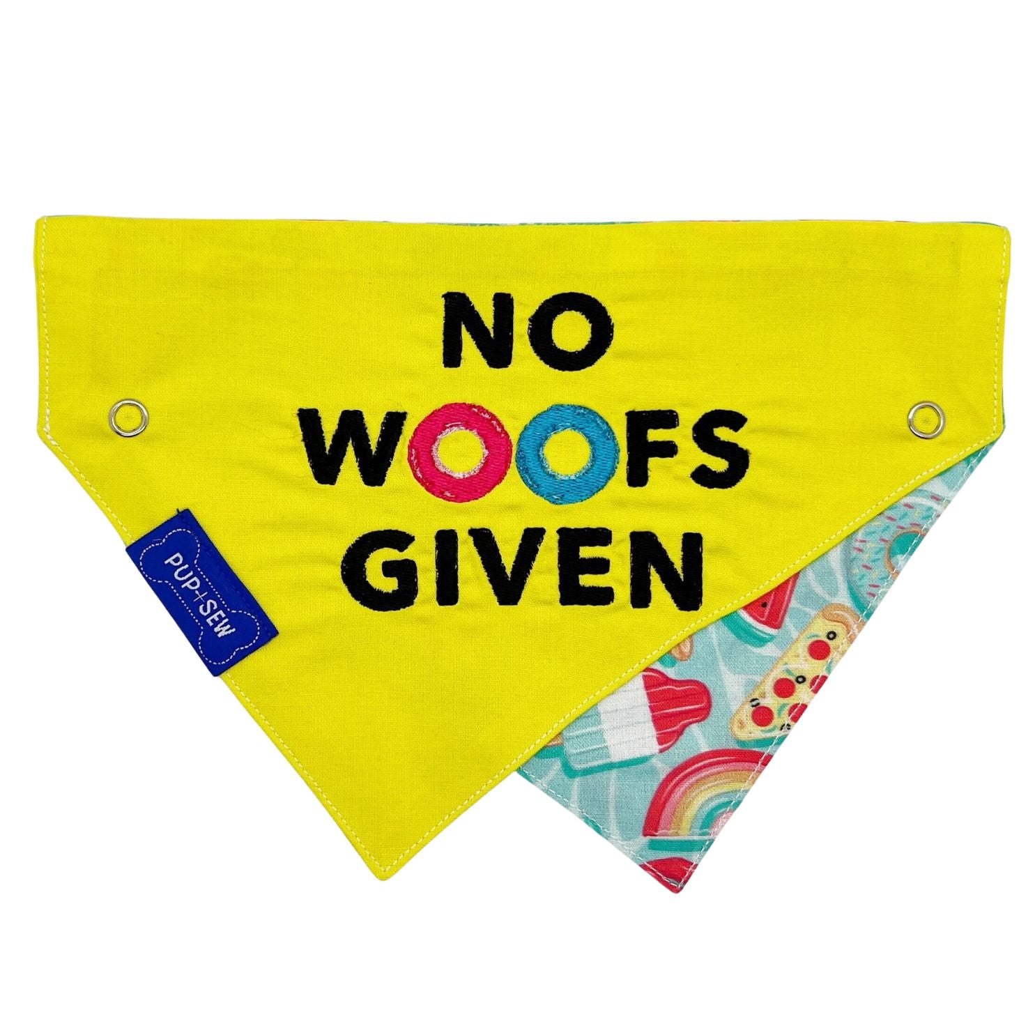 Pool Party Dog Collar Bandana, Reversible and Two-Tone