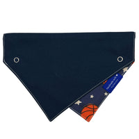 Basketball Dog Collar Bandana, Reversible and Two-Tone