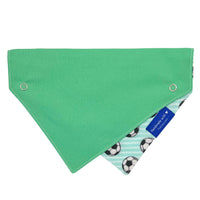 Soccer Ball Dog Collar Bandana, Reversible and Two-Tone
