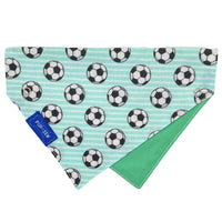 Soccer Ball Dog Collar Bandana, Reversible and Two-Tone
