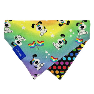 "Puppy Love" Dog Collar Bandana, Reversible and Two-Tone