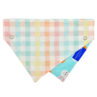 Easter Bunny Dog Collar Bandana, Reversible and Two-Tone