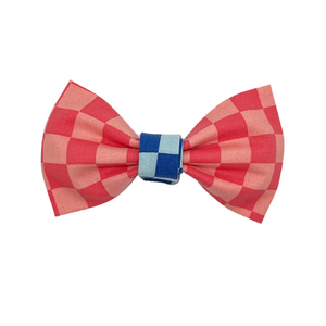Red Checkered Pet Bow
