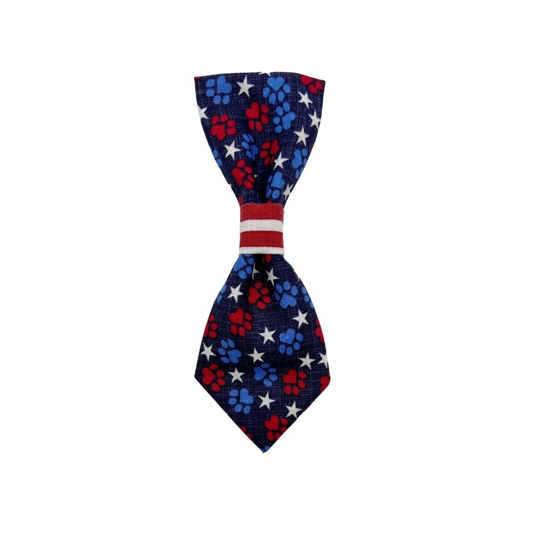 Paws, Stars, and Stripes Picnic Pet Tie, Slip-On