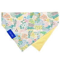 Wildflower Bloom Dog Collar Bandana, Reversible and Two-Tone