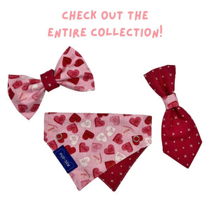 Candy Hearts Pet Bow Tie